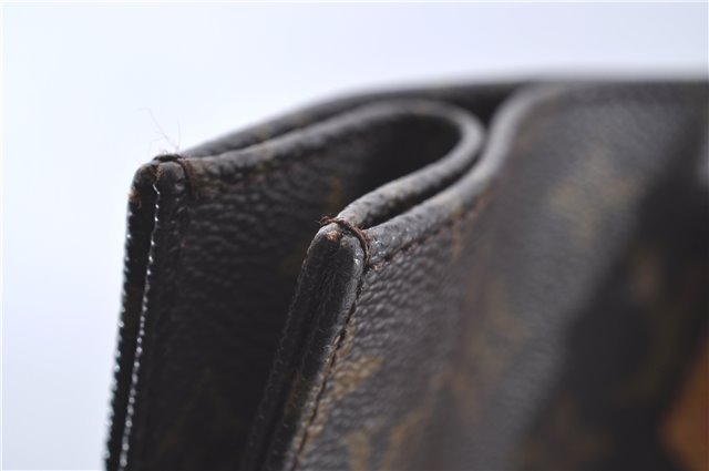 Authentic Louis Vuitton Monogram Sac Plat Hand Bag M51140 LV 6363D