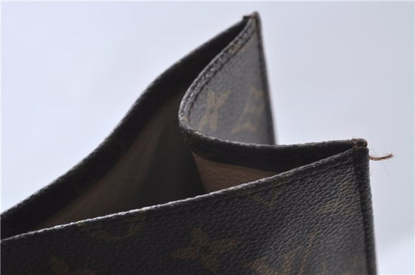 Authentic Louis Vuitton Monogram Sac Plat Hand Bag M51140 LV 6363D