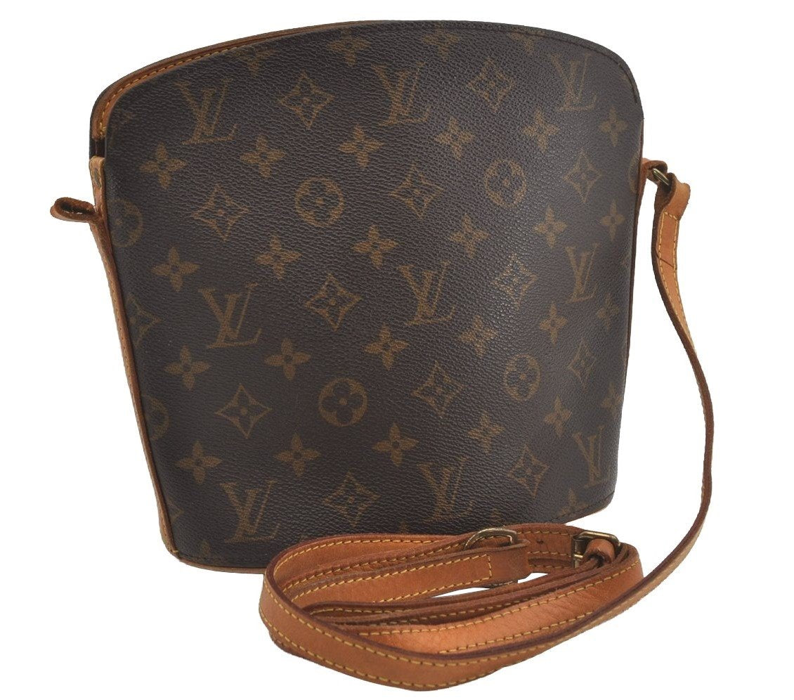 Authentic Louis Vuitton Monogram Drouot Shoulder Cross Bag M51290 LV Junk 6363I