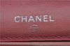 Authentic CHANEL Lamb Skin Matelasse CC Logo Coin Purse Pink 6364C