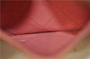 Authentic CHANEL Lamb Skin Matelasse CC Logo Coin Purse Pink 6364C