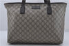 Authentic GUCCI Shoulder Tote Bag GG PVC Leather 181084 Brown 6364D