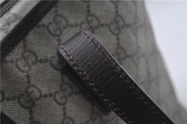 Authentic GUCCI Shoulder Tote Bag GG PVC Leather 181084 Brown 6364D