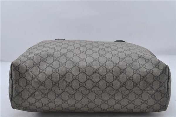 Authentic GUCCI Shoulder Tote Bag GG PVC Leather 181084 Brown 6364D