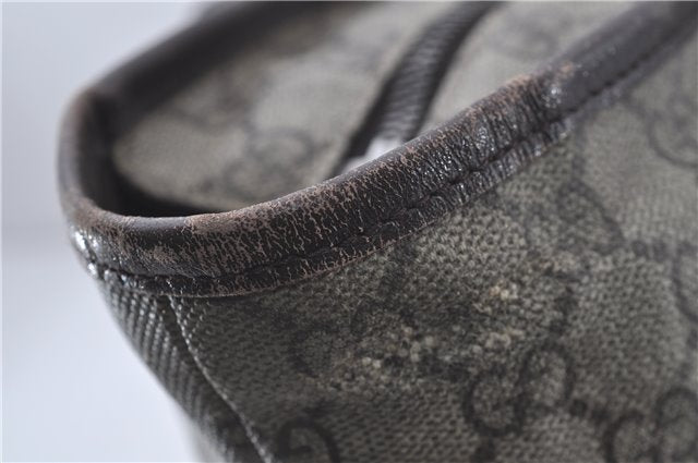 Authentic GUCCI Shoulder Tote Bag GG PVC Leather 181084 Brown 6364D