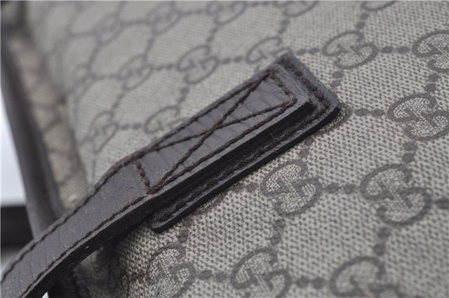 Authentic GUCCI Shoulder Tote Bag GG PVC Leather 181084 Brown 6364D