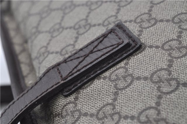 Authentic GUCCI Shoulder Tote Bag GG PVC Leather 181084 Brown 6364D