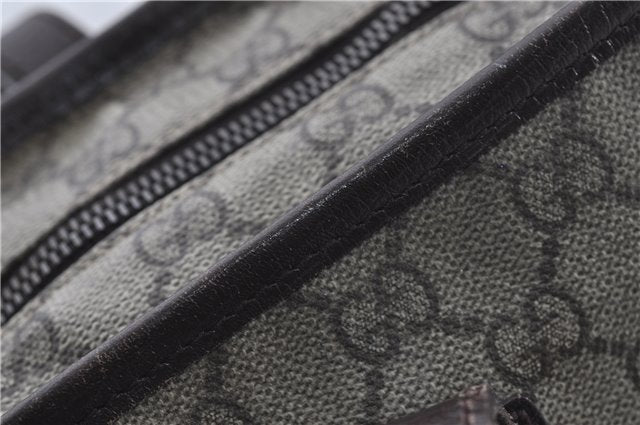 Authentic GUCCI Shoulder Tote Bag GG PVC Leather 181084 Brown 6364D