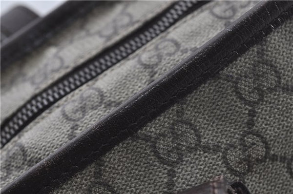 Authentic GUCCI Shoulder Tote Bag GG PVC Leather 181084 Brown 6364D