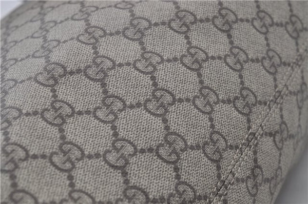 Authentic GUCCI Shoulder Tote Bag GG PVC Leather 181084 Brown 6364D