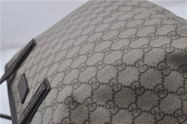 Authentic GUCCI Shoulder Tote Bag GG PVC Leather 181084 Brown 6364D