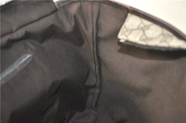 Authentic GUCCI Shoulder Tote Bag GG PVC Leather 181084 Brown 6364D