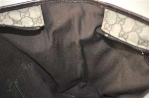 Authentic GUCCI Shoulder Tote Bag GG PVC Leather 181084 Brown 6364D
