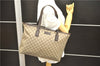 Authentic GUCCI Shoulder Tote Bag GG PVC Leather 181084 Brown 6364D
