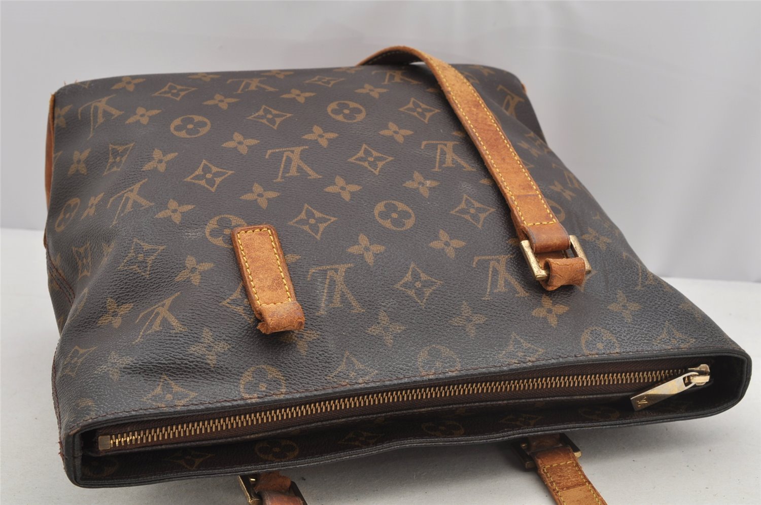 Authentic Louis Vuitton Monogram Cabas Piano Shoulder Tote Bag M51148 Junk 6364I