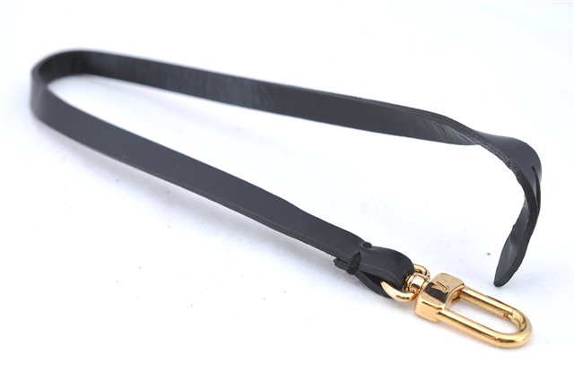 Authentic Louis Vuitton Leather Strap Black LV 6365B