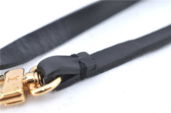 Authentic Louis Vuitton Leather Strap Black LV 6365B