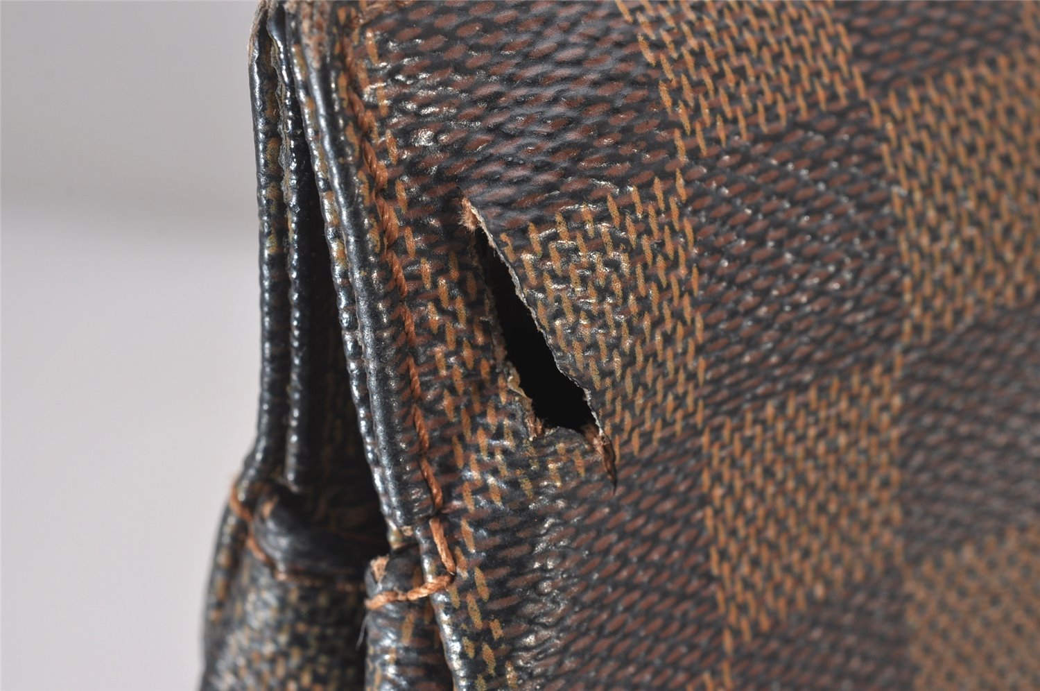 Authentic Louis Vuitton Damier Parioli PM Shoulder Tote Bag N51123 LV 6366I