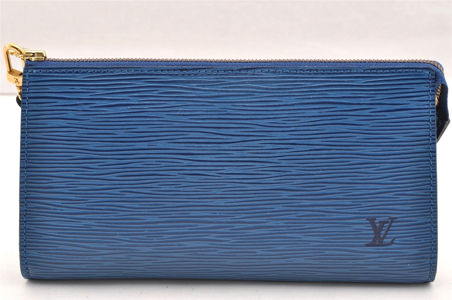 Authentic Louis Vuitton Epi Pochette Accessoires Pouch Blue M52945 LV Junk 6367I