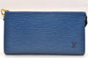 Authentic Louis Vuitton Epi Pochette Accessoires Pouch Blue M52945 LV Junk 6367I