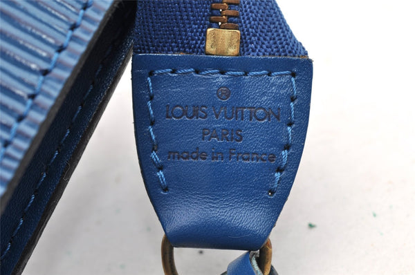 Authentic Louis Vuitton Epi Pochette Accessoires Pouch Blue M52945 LV Junk 6367I