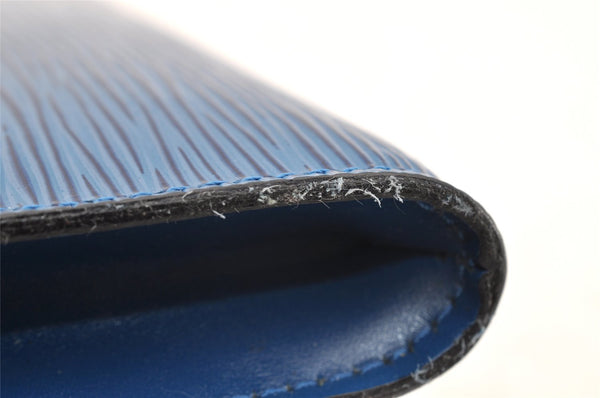 Authentic Louis Vuitton Epi Pochette Accessoires Pouch Blue M52945 LV Junk 6367I