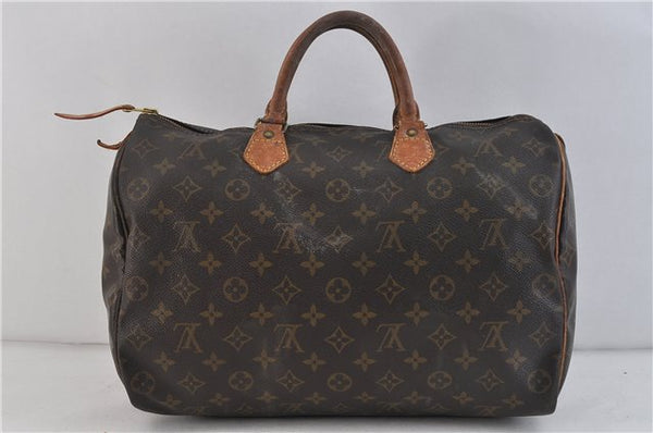 Authentic LOUIS VUITTON Monogram Speedy 35 Hand Bag M41524 LV 6368C