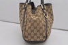 Authentic GUCCI Abbey Shoulder Tote Bag GG Canvas Leather 130736 Brown 6368I