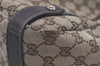 Authentic GUCCI Abbey Shoulder Tote Bag GG Canvas Leather 130736 Brown 6368I