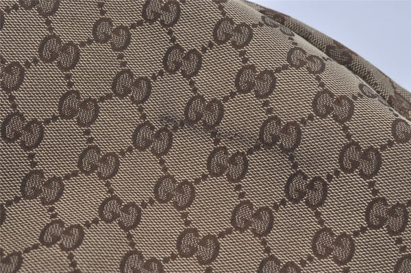 Authentic GUCCI Abbey Shoulder Tote Bag GG Canvas Leather 130736 Brown 6368I
