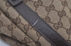 Authentic GUCCI Abbey Shoulder Tote Bag GG Canvas Leather 130736 Brown 6368I