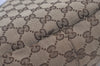 Authentic GUCCI Abbey Shoulder Tote Bag GG Canvas Leather 130736 Brown 6368I