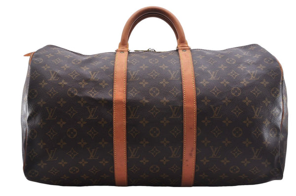 Authentic Louis Vuitton Monogram Keepall 50 Travel Boston Bag M41426 LV 6369E