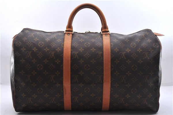 Authentic Louis Vuitton Monogram Keepall 50 Travel Boston Bag M41426 LV 6369E