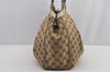 Authentic GUCCI Sukey Shoulder Tote Bag GG Canvas Leather 211944 Brown 6370I