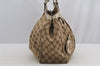 Authentic GUCCI Sukey Shoulder Tote Bag GG Canvas Leather 211944 Brown 6370I