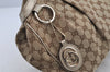 Authentic GUCCI Sukey Shoulder Tote Bag GG Canvas Leather 211944 Brown 6370I
