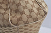 Authentic GUCCI Sukey Shoulder Tote Bag GG Canvas Leather 211944 Brown 6370I