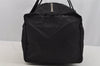 Authentic PRADA TESS SAFFIANO Nylon Leather Shoulder Bag BR2394 Black 6371I