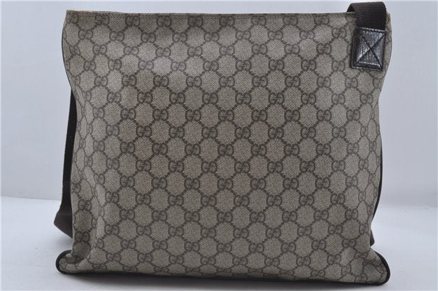 Authentic GUCCI Shoulder Cross Body Bag GG PVC Leather 141198 Brown 6372D