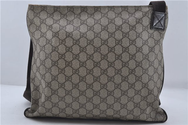 Authentic GUCCI Shoulder Cross Body Bag GG PVC Leather 141198 Brown 6372D