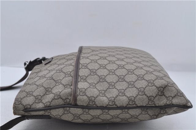 Authentic GUCCI Shoulder Cross Body Bag GG PVC Leather 141198 Brown 6372D