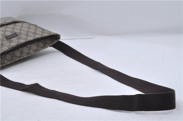 Authentic GUCCI Shoulder Cross Body Bag GG PVC Leather 141198 Brown 6372D