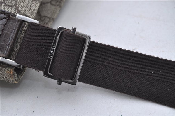 Authentic GUCCI Shoulder Cross Body Bag GG PVC Leather 141198 Brown 6372D