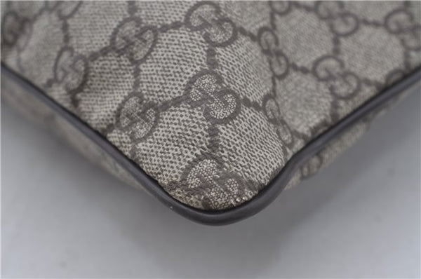 Authentic GUCCI Shoulder Cross Body Bag GG PVC Leather 141198 Brown 6372D