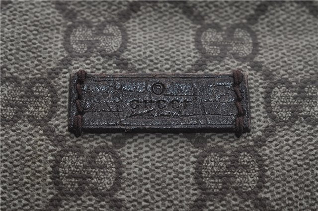 Authentic GUCCI Shoulder Cross Body Bag GG PVC Leather 141198 Brown 6372D