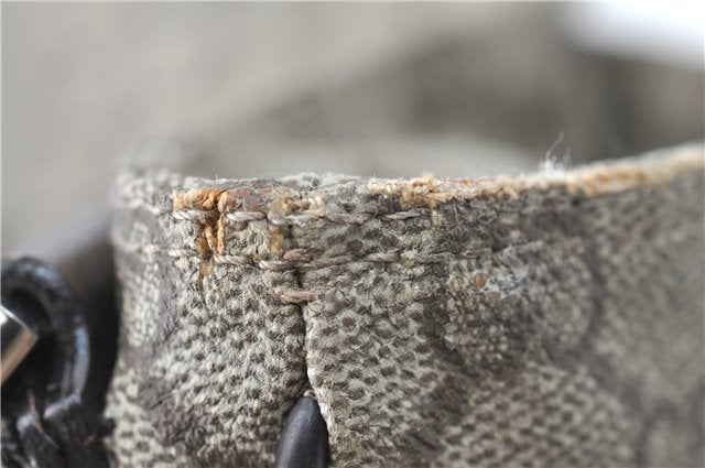 Authentic GUCCI Shoulder Cross Body Bag GG PVC Leather 141198 Brown 6372D