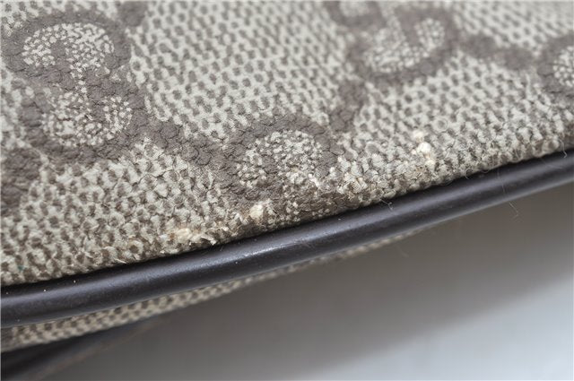 Authentic GUCCI Shoulder Cross Body Bag GG PVC Leather 141198 Brown 6372D