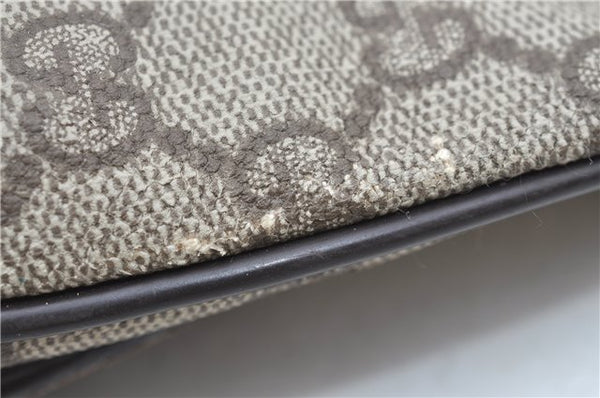 Authentic GUCCI Shoulder Cross Body Bag GG PVC Leather 141198 Brown 6372D