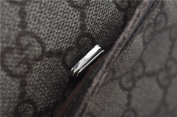 Authentic GUCCI Shoulder Cross Body Bag GG PVC Leather 141198 Brown 6372D